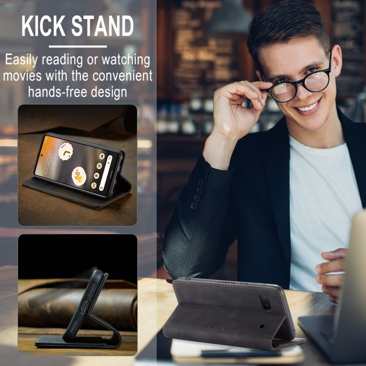 For Google Pixel 6A CaseMe 013 Multifunctional Horizontal Flip Leather Phone Case(Black) by CaseMe