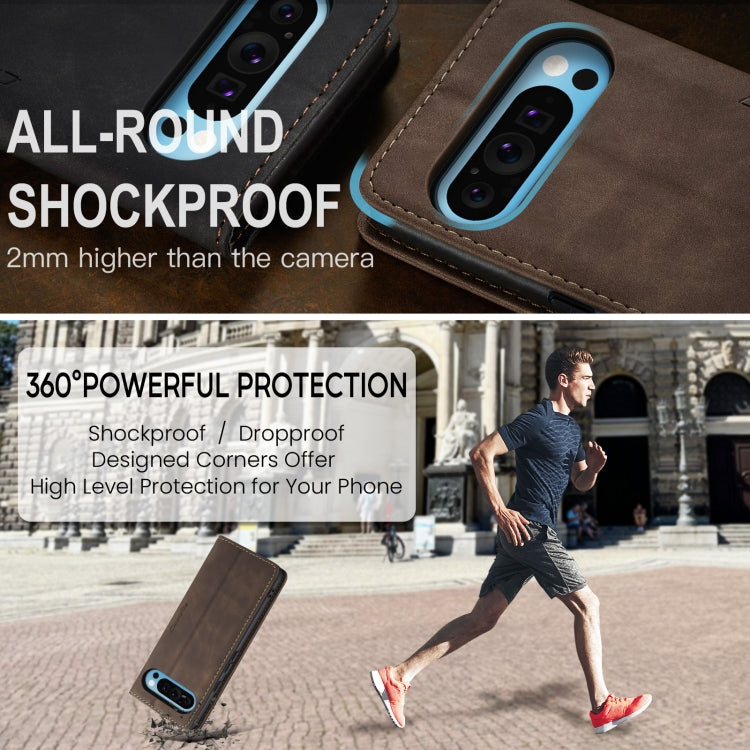 For Google Pixel 10 Pro XL / 9 Pro XL CaseMe 013 Multifunctional Horizontal Flip Leather Phone Case(Coffee) by CaseMe