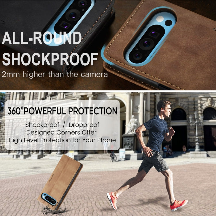 For Google Pixel 10 Pro XL / 9 Pro XL CaseMe 013 Multifunctional Horizontal Flip Leather Phone Case(Brown) by CaseMe