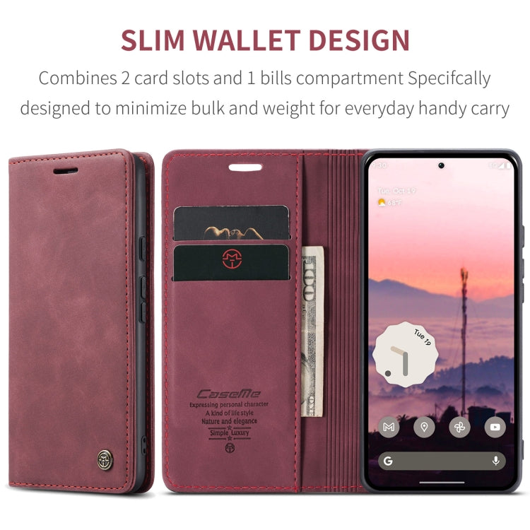 For Google Pixel 10 / 10 Pro / 9 CaseMe 013 Multifunctional Horizontal Flip Leather Phone Case(Wine Red) by CaseMe