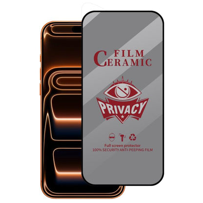 For iPhone 17 Pro Max Full Coverage HD Privacy Ceramic Film - iPhone 17 Pro Max Tempered Glass by buy2fix | Online Shopping UK | buy2fix
