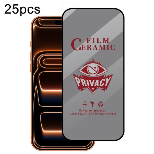 For iPhone 17 Pro Max 25pcs Full Coverage HD Privacy Ceramic Film - iPhone 17 Pro Max Tempered Glass by buy2fix | Online Shopping UK | buy2fix