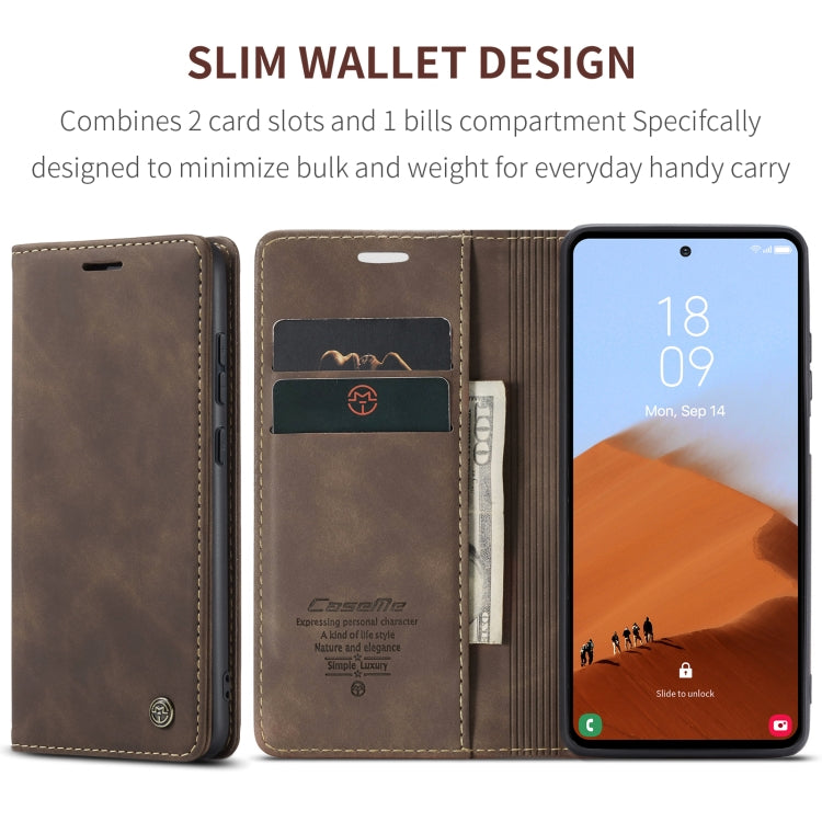 For Samsung Galaxy S23 FE 5G CaseMe 013 Multifunctional Horizontal Flip Leather Phone Case(Coffee) by CaseMe