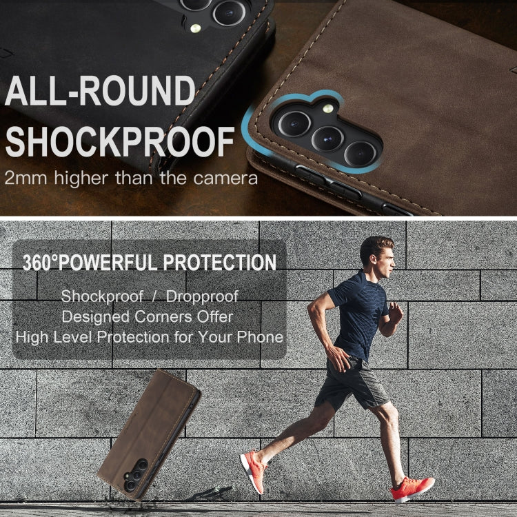 For Samsung Galaxy S23 FE 5G CaseMe 013 Multifunctional Horizontal Flip Leather Phone Case(Coffee) by CaseMe