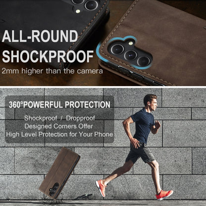 For Samsung Galaxy S23 FE 5G CaseMe 013 Multifunctional Horizontal Flip Leather Phone Case(Coffee) by CaseMe