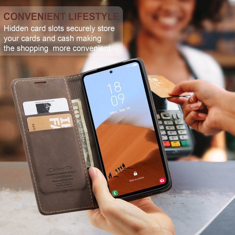 For Samsung Galaxy S23 FE 5G CaseMe 013 Multifunctional Horizontal Flip Leather Phone Case(Coffee) by CaseMe
