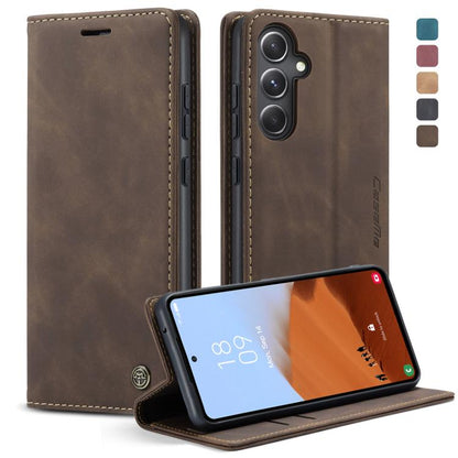 For Samsung Galaxy S23 FE 5G CaseMe 013 Multifunctional Horizontal Flip Leather Phone Case(Coffee) by CaseMe