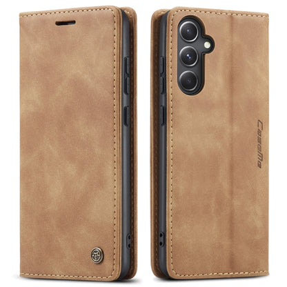 For Samsung Galaxy S23 FE 5G CaseMe 013 Multifunctional Horizontal Flip Leather Phone Case(Brown) by CaseMe