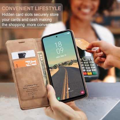 For Samsung Galaxy S23 FE 5G CaseMe 013 Multifunctional Horizontal Flip Leather Phone Case(Brown) by CaseMe
