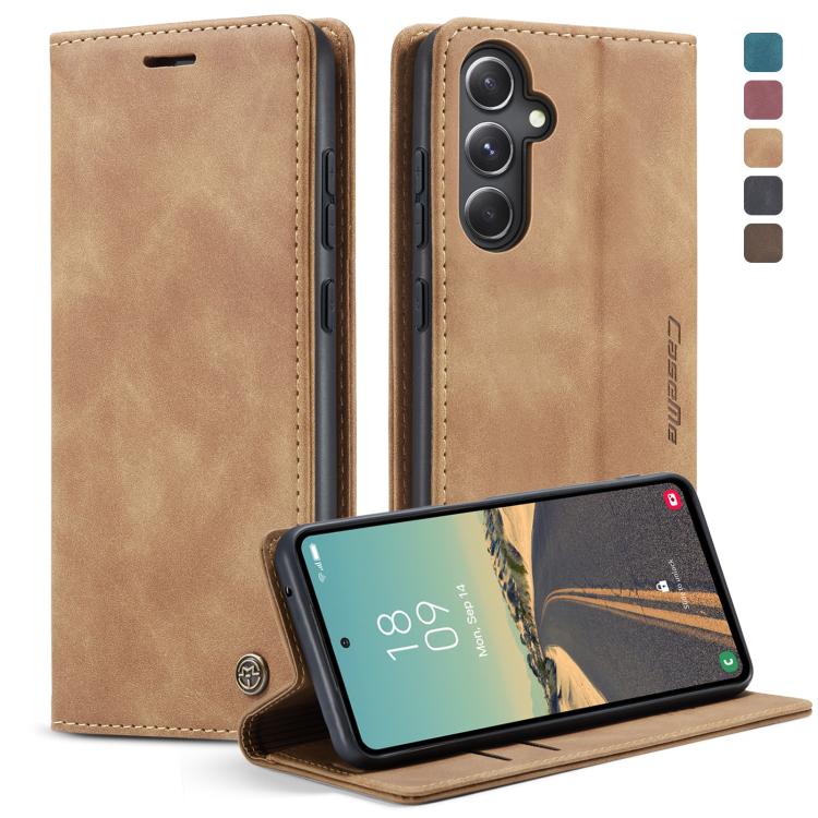 For Samsung Galaxy S23 FE 5G CaseMe 013 Multifunctional Horizontal Flip Leather Phone Case(Brown) by CaseMe