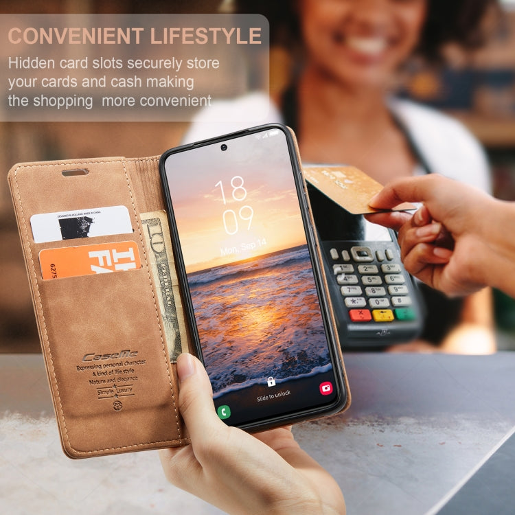For Samsung Galaxy S24 5G CaseMe 013 Multifunctional Horizontal Flip Leather Phone Case(Brown) by CaseMe