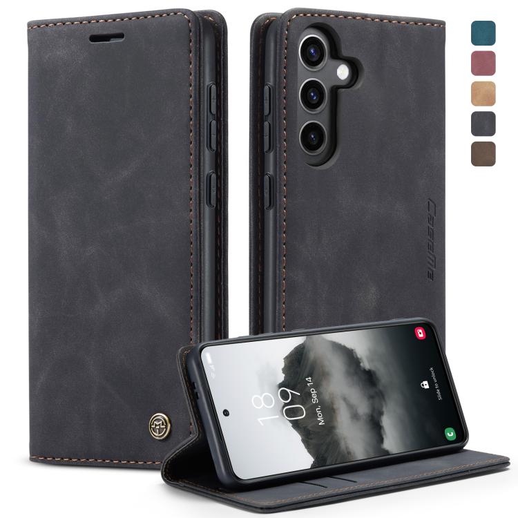 For Samsung Galaxy S24 5G CaseMe 013 Multifunctional Horizontal Flip Leather Phone Case(Black) by CaseMe
