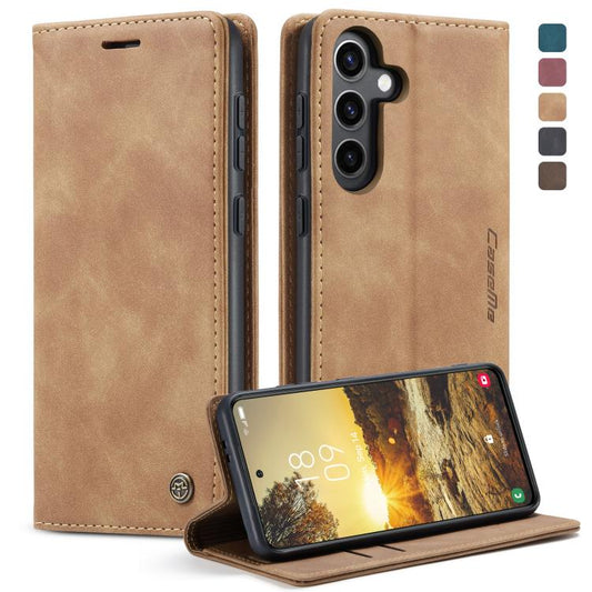 For Samsung Galaxy S24+ 5G CaseMe 013 Multifunctional Horizontal Flip Leather Phone Case(Brown) by CaseMe