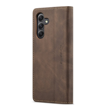 For Samsung Galaxy A15 5G CaseMe 013 Multifunctional Horizontal Flip Leather Phone Case(Coffee) by CaseMe