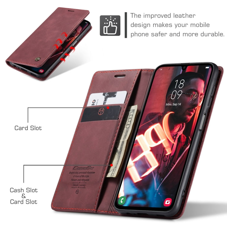 For Samsung Galaxy A15 5G CaseMe 013 Multifunctional Horizontal Flip Leather Phone Case(Wine Red) by CaseMe