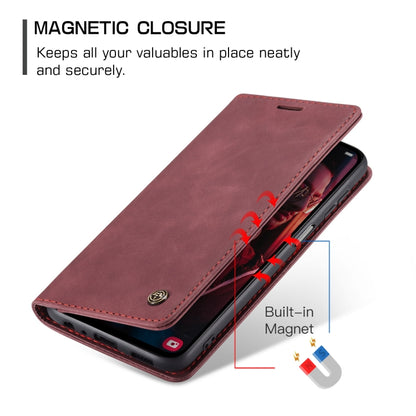 For Samsung Galaxy A15 5G CaseMe 013 Multifunctional Horizontal Flip Leather Phone Case(Wine Red) by CaseMe