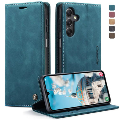For Samsung Galaxy A15 5G CaseMe 013 Multifunctional Horizontal Flip Leather Phone Case(Blue) by CaseMe