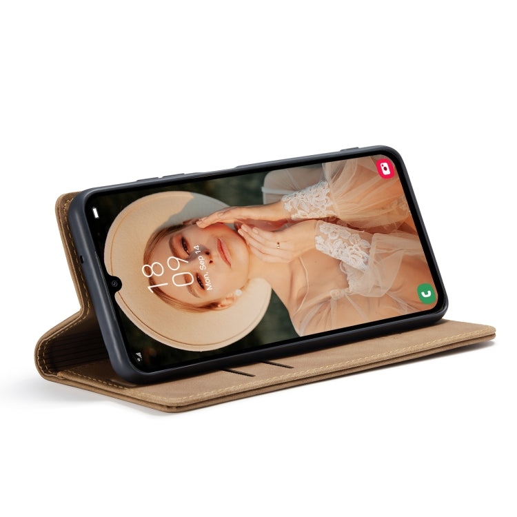 For Samsung Galaxy A15 5G CaseMe 013 Multifunctional Horizontal Flip Leather Phone Case(Brown) by CaseMe