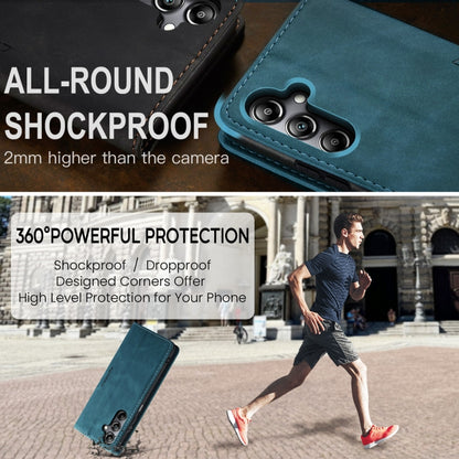 For Samsung Galaxy A05s CaseMe 013 Multifunctional Horizontal Flip Leather Phone Case(Blue) by CaseMe