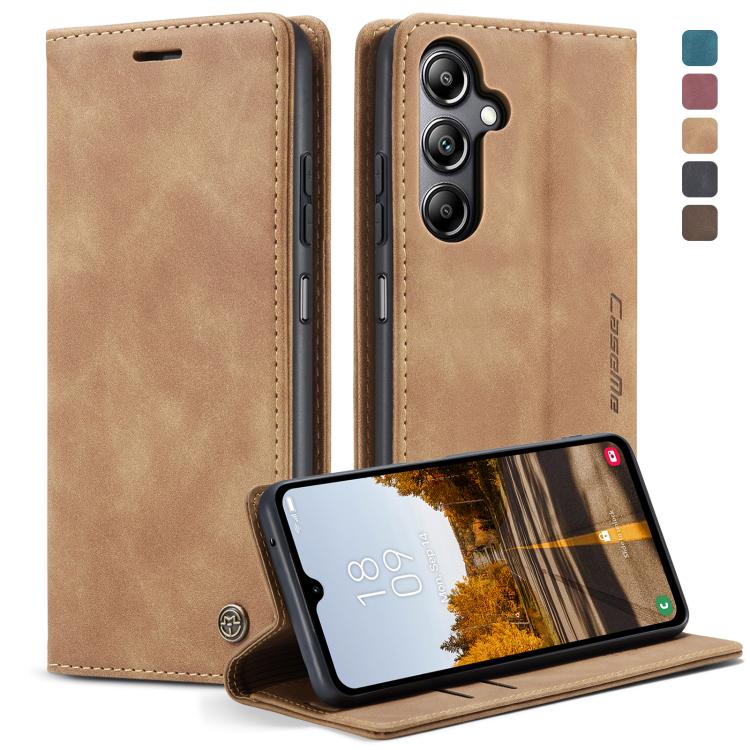 For Samsung Galaxy A05s CaseMe 013 Multifunctional Horizontal Flip Leather Phone Case(Brown) by CaseMe