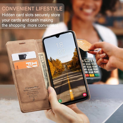 For Samsung Galaxy A05s CaseMe 013 Multifunctional Horizontal Flip Leather Phone Case(Brown) by CaseMe