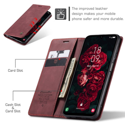 For Samsung Galaxy A25 5G CaseMe 013 Multifunctional Horizontal Flip Leather Phone Case(Wine Red) by CaseMe