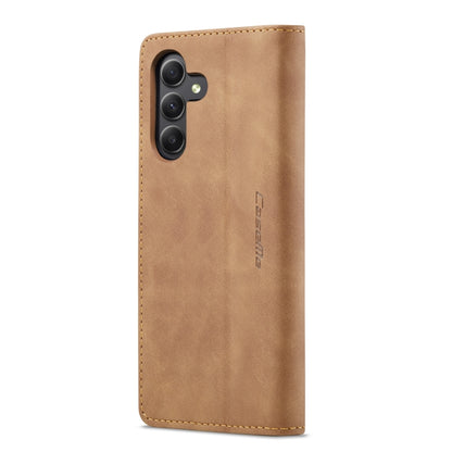 For Samsung Galaxy A25 5G CaseMe 013 Multifunctional Horizontal Flip Leather Phone Case(Brown) by CaseMe