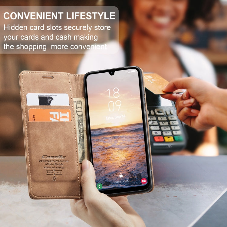 For Samsung Galaxy A25 5G CaseMe 013 Multifunctional Horizontal Flip Leather Phone Case(Brown) by CaseMe