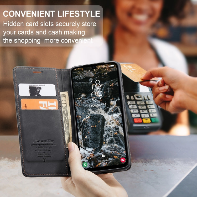 For Samsung Galaxy A25 5G CaseMe 013 Multifunctional Horizontal Flip Leather Phone Case(Black) by CaseMe