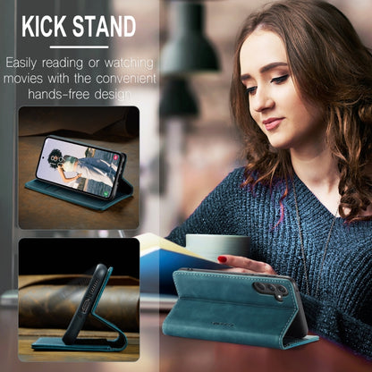 For Samsung Galaxy A35 5G CaseMe 013 Multifunctional Horizontal Flip Leather Phone Case(Blue) by CaseMe