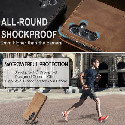 For Samsung Galaxy A35 5G CaseMe 013 Multifunctional Horizontal Flip Leather Phone Case(Brown) by CaseMe