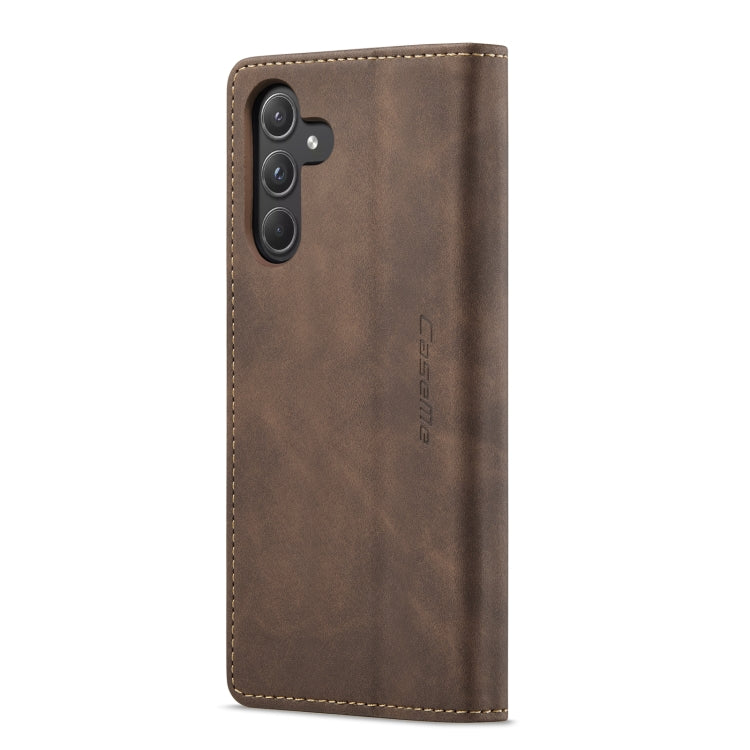 For Samsung Galaxy A55 5G CaseMe 013 Multifunctional Horizontal Flip Leather Phone Case(Coffee) by CaseMe
