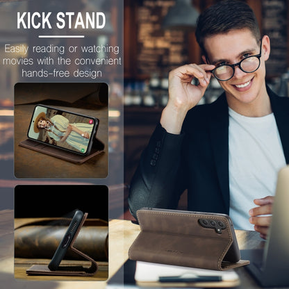 For Samsung Galaxy A55 5G CaseMe 013 Multifunctional Horizontal Flip Leather Phone Case(Coffee) by CaseMe