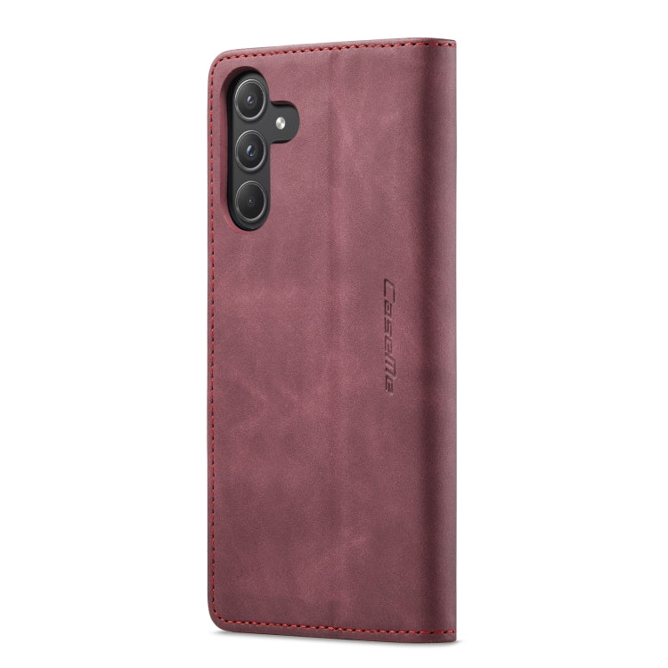 For Samsung Galaxy A55 5G CaseMe 013 Multifunctional Horizontal Flip Leather Phone Case(Wine Red) by CaseMe