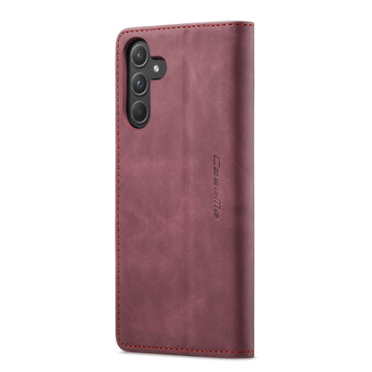 For Samsung Galaxy A55 5G CaseMe 013 Multifunctional Horizontal Flip Leather Phone Case(Wine Red) by CaseMe