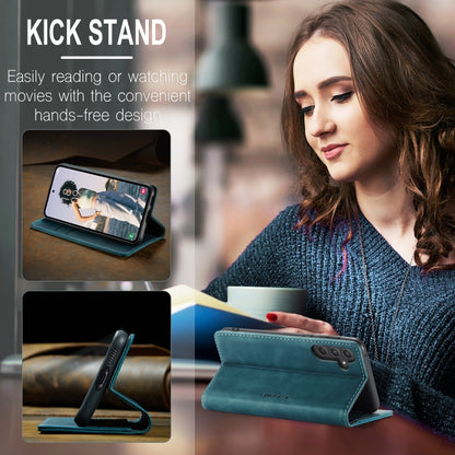 For Samsung Galaxy A55 5G CaseMe 013 Multifunctional Horizontal Flip Leather Phone Case(Blue) by CaseMe