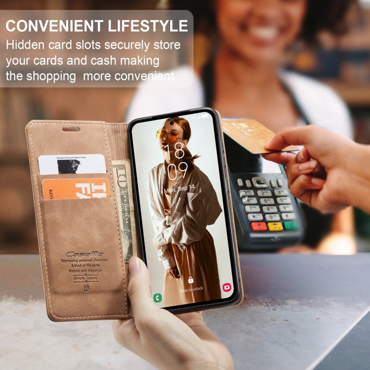 For Samsung Galaxy A55 5G CaseMe 013 Multifunctional Horizontal Flip Leather Phone Case(Brown) by CaseMe