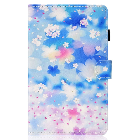 For Samsung Galaxy Tab A11+ / A9+ Coloured Drawing Stitching Flip PU Tablet Case with Sleep / Wake-up Function(Petal Rain) by buy2fix