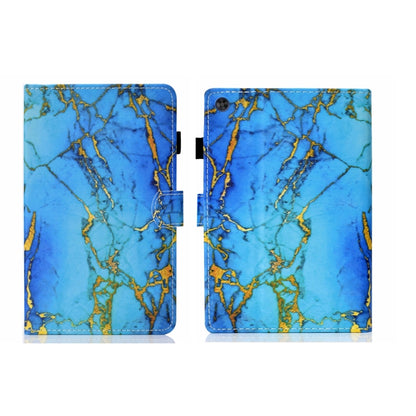 For Samsung Galaxy Tab A11+ / A9+ Coloured Drawing Stitching Flip PU Tablet Case with Sleep / Wake-up Function(Gilded Marble) by buy2fix