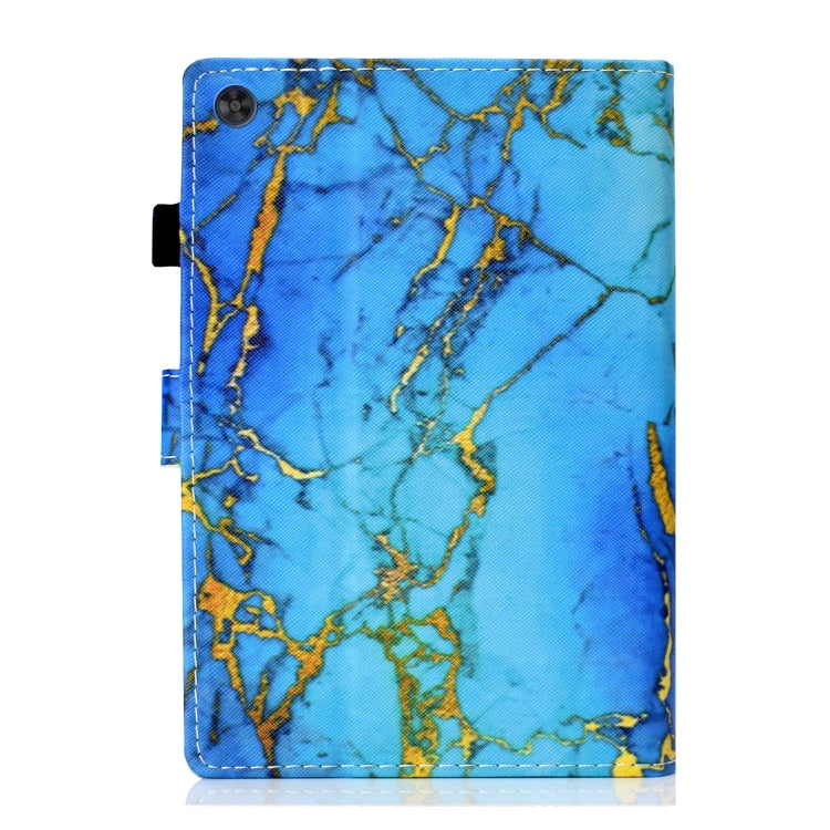 For Samsung Galaxy Tab A11 / A9 Coloured Drawing Stitching Flip PU Tablet Case with Sleep / Wake-up Function(Gilded Marble) by buy2fix