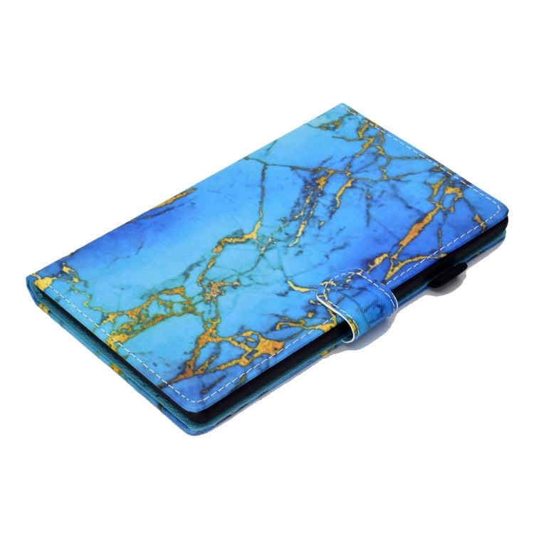 For Samsung Galaxy Tab A11 / A9 Coloured Drawing Stitching Flip PU Tablet Case with Sleep / Wake-up Function(Gilded Marble) by buy2fix