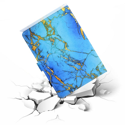 For Samsung Galaxy Tab A11 / A9 Coloured Drawing Stitching Flip PU Tablet Case with Sleep / Wake-up Function(Gilded Marble) by buy2fix
