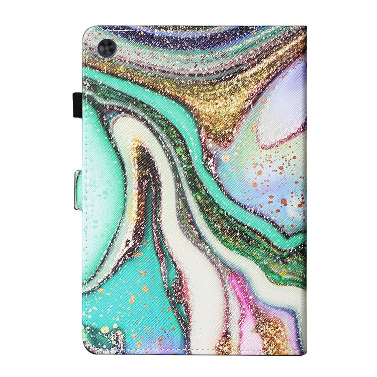 For Samsung Galaxy Tab A11+ / A9+ Coloured Drawing Stitching Smart Leather Tablet Case with Sleep / Wake-up Function(Colored Sand) by buy2fix