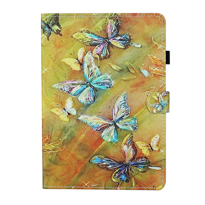 For Samsung Galaxy Tab A11+ / A9+ Coloured Drawing Stitching Smart Leather Tablet Case with Sleep / Wake-up Function(Butterfly) by buy2fix