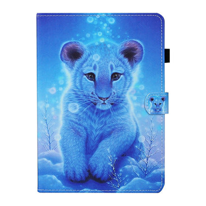 For Samsung Galaxy Tab A11 / A9 Coloured Drawing Stitching Smart Leather Tablet Case with Sleep / Wake-up Function(Little Tiger) by buy2fix
