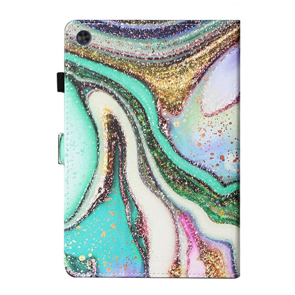 For Samsung Galaxy Tab A11 / A9 Coloured Drawing Stitching Smart Leather Tablet Case with Sleep / Wake-up Function(Colored Sand) by buy2fix