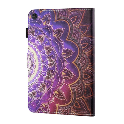 For Samsung Galaxy Tab A11+ / A9+ Coloured Drawing Stitching Flip PU Tablet Case with Sleep / Wake-up Function(Datura Flowers) by buy2fix