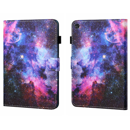 For Samsung Galaxy Tab A11+ / A9+ Coloured Drawing Stitching Flip PU Tablet Case with Sleep / Wake-up Function(Starry Sky) by buy2fix