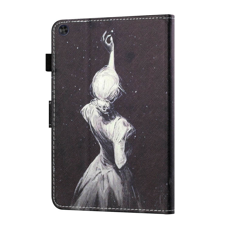 For Samsung Galaxy Tab A11+ / A9+ Coloured Drawing Stitching Flip PU Tablet Case with Sleep / Wake-up Function(Star Girl) by buy2fix