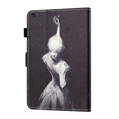 For Samsung Galaxy Tab A11+ / A9+ Coloured Drawing Stitching Flip PU Tablet Case with Sleep / Wake-up Function(Star Girl) by buy2fix